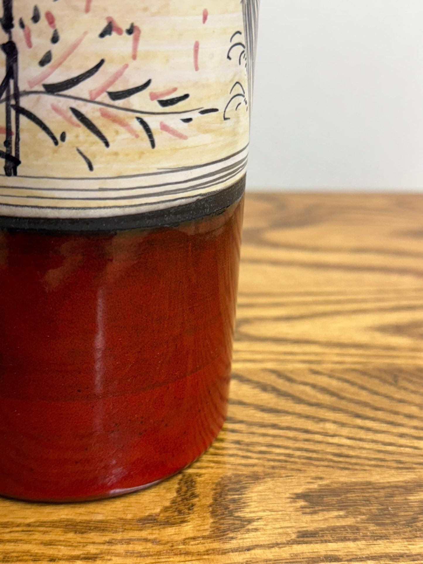 Artisan Pottery- Raymor Atomic Red Pottery Vase