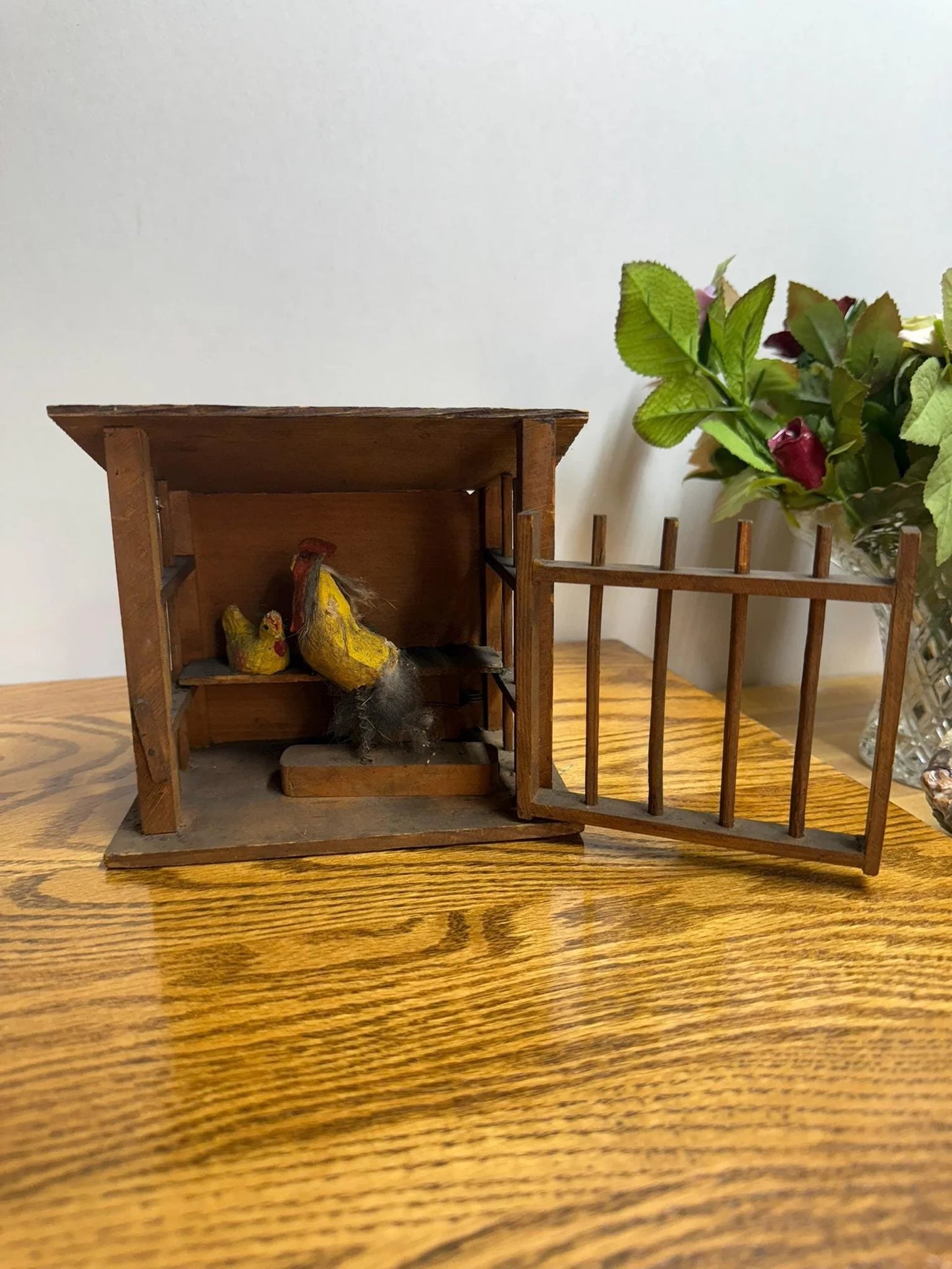 German Folk Art Chicken Coop Toy — JDC Antiques & Collectibles