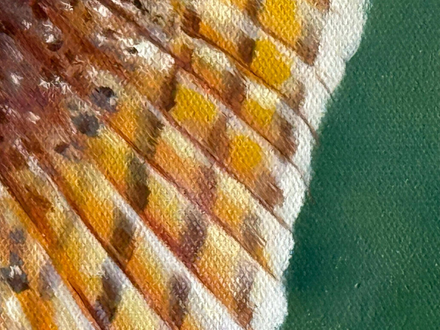 Barn Owl in Flight - oil on canvas in rustic wood frame