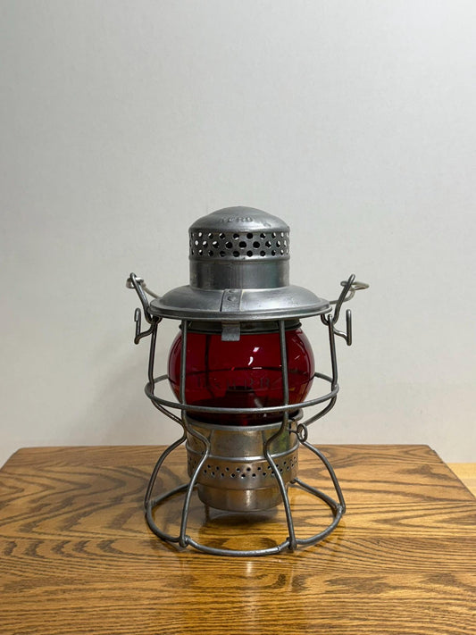 Adlake Railroad Lantern, complete with D&H RR Red Glass Globe