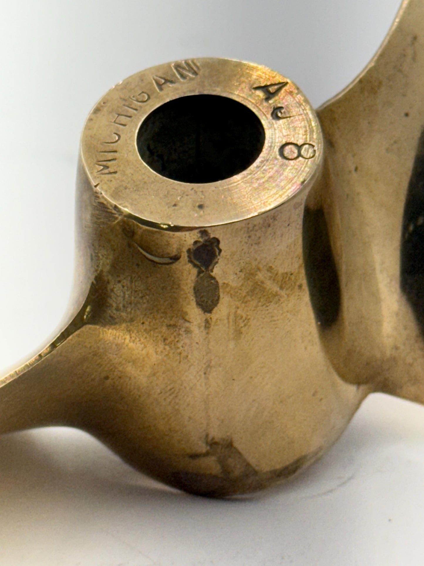 Boating Prop- Classic Michigan Wheel AJ 8 Two-Blade Brass Propeller