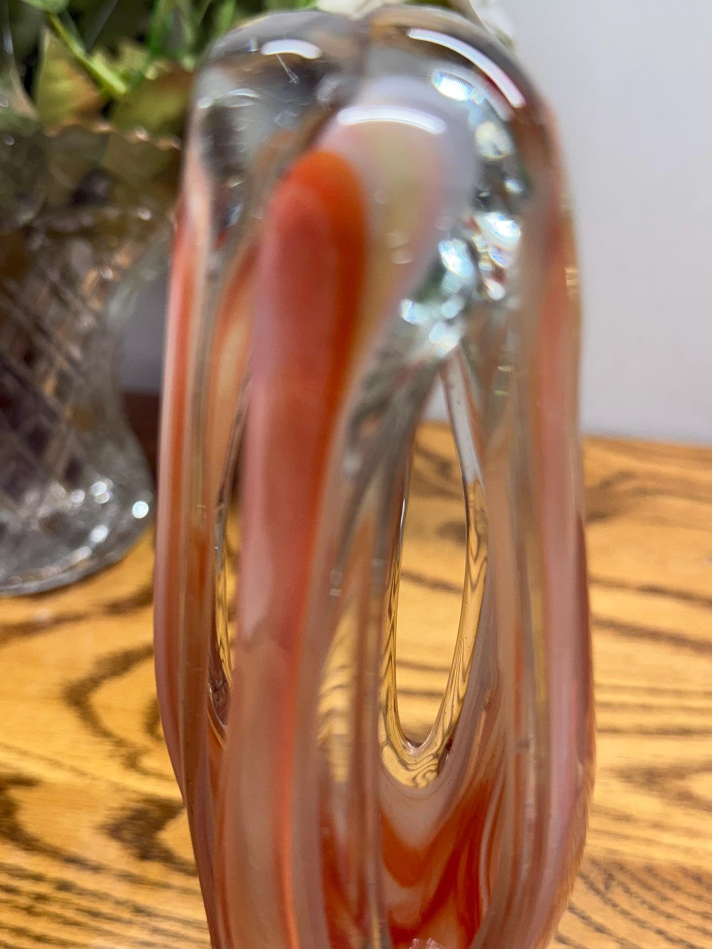 Vintage Handblown Murano-Style Five-Finger Glass Vase