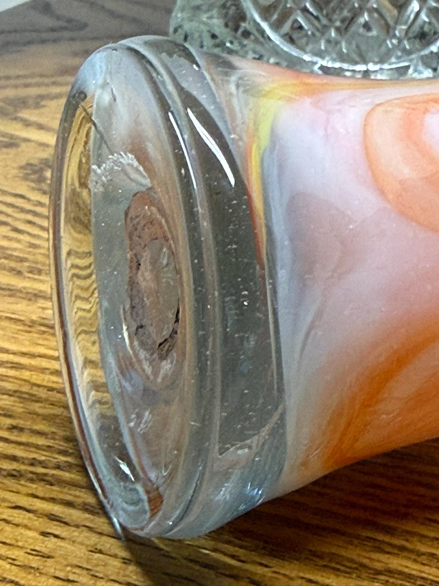 Vintage Handblown Murano-Style Five-Finger Glass Vase