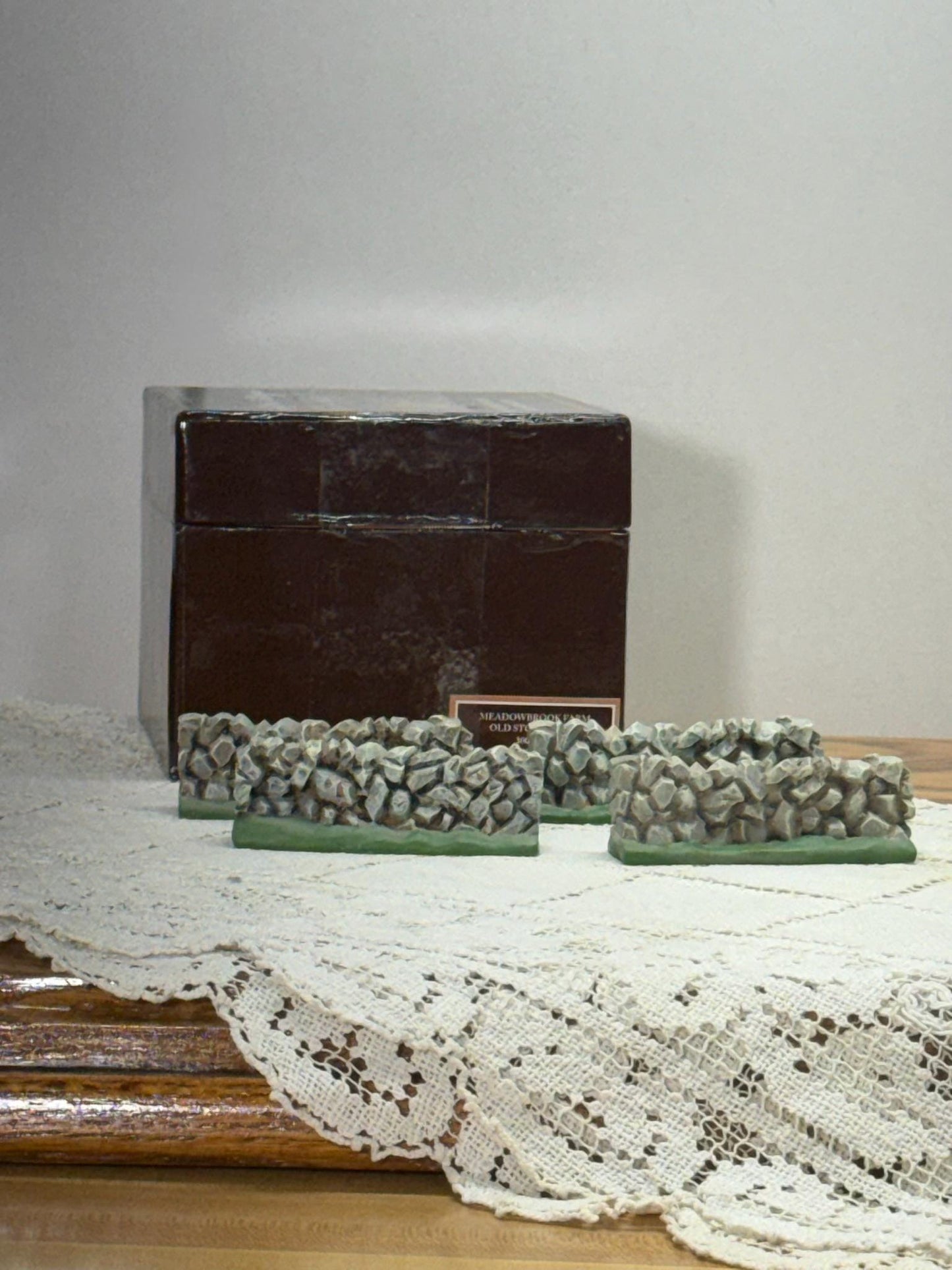 Lang & Wise Folk Art Villages of Old Stonington Collection of Four Stone Fences