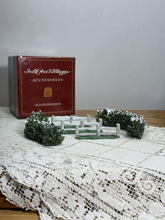 Lang & White Folk Art Village Split Rail Fencing from the Meadowbrook Farm Old Stonington collection