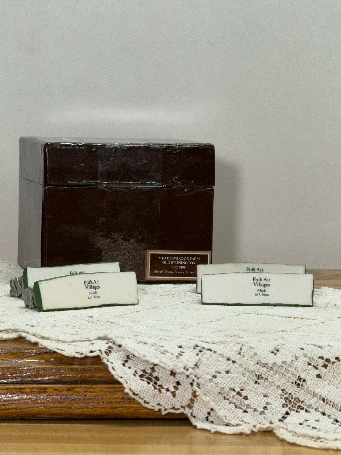 Lang & Wise Folk Art Villages of Old Stonington Collection of Four Stone Fences