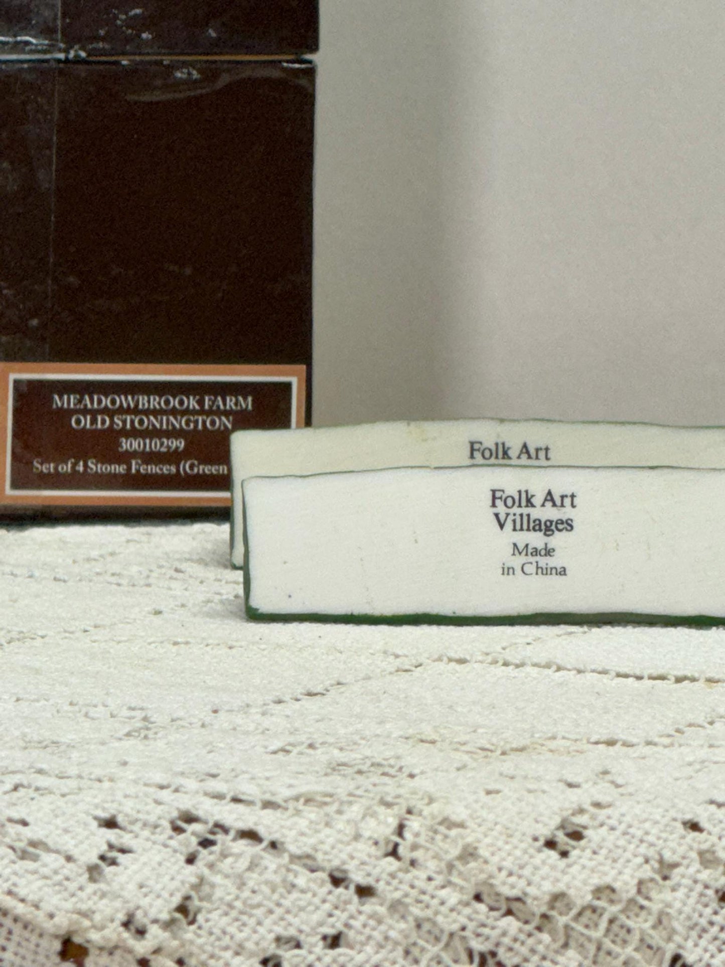 Lang & Wise Folk Art Villages of Old Stonington Collection of Four Stone Fences