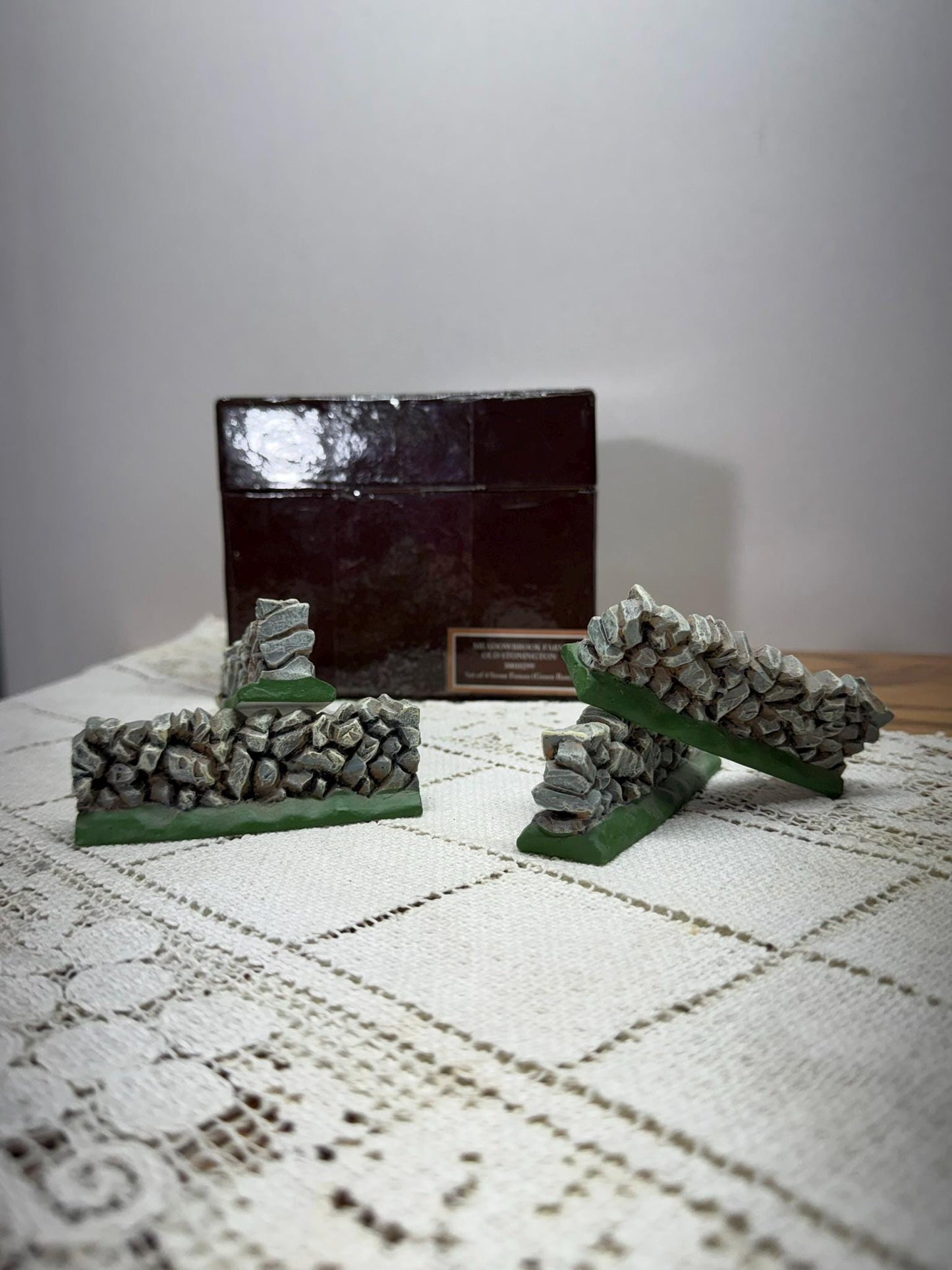 Lang & Wise Folk Art Villages of Old Stonington Collection of Four Stone Fences