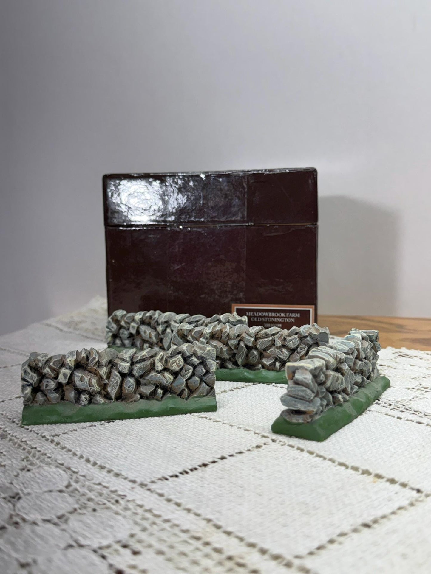 Lang & Wise Folk Art Villages of Old Stonington Collection of Four Stone Fences