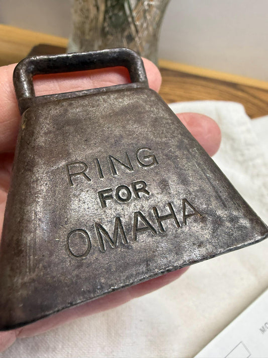 Bell- Vintage "Ring For Omaha" small Cow or Goat Bell