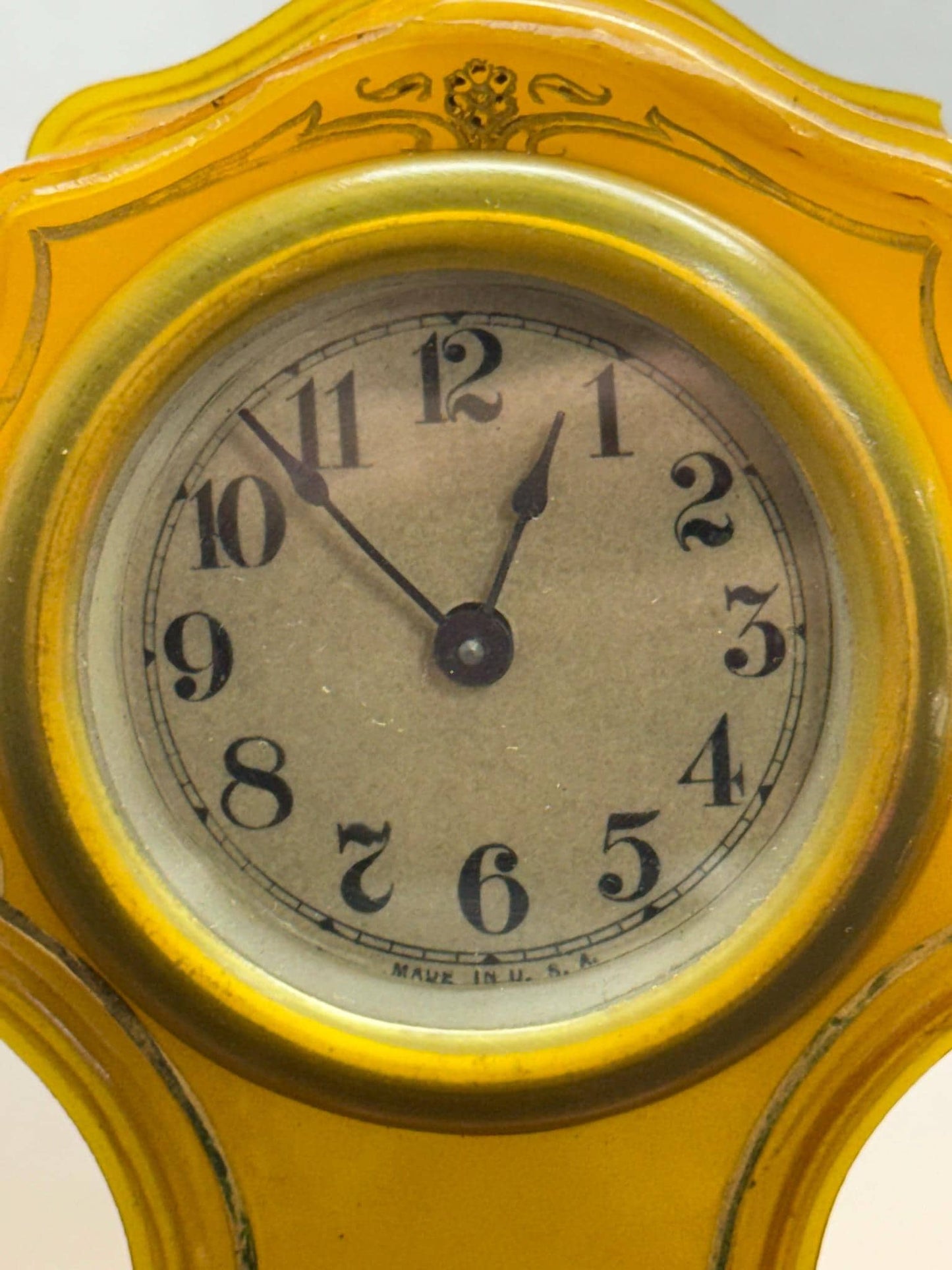 Vintage Art Deco Celluloid Dresser Set Clock