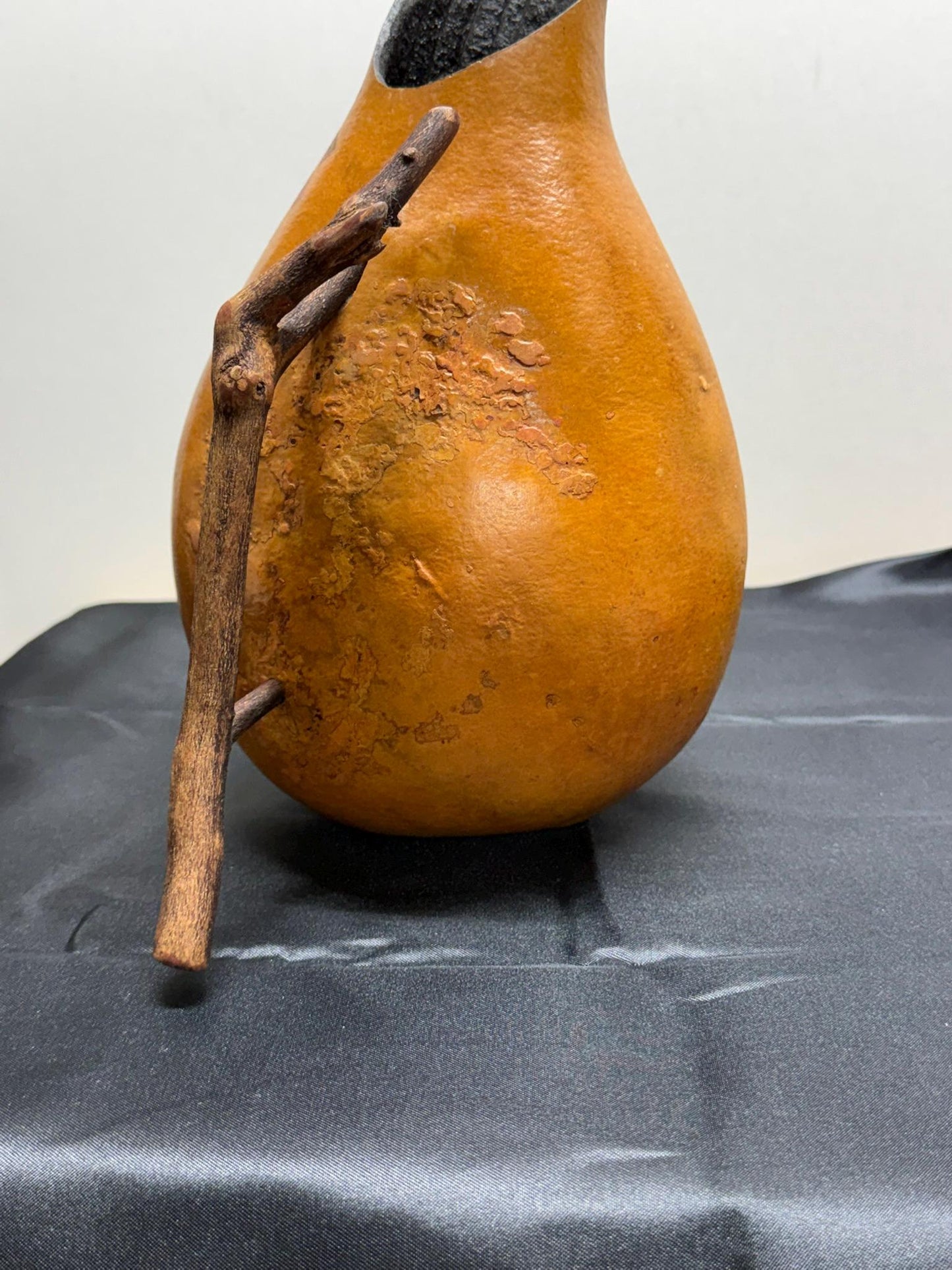 Hand-Painted Gourd Jug featuring a Southwest-Style Musician