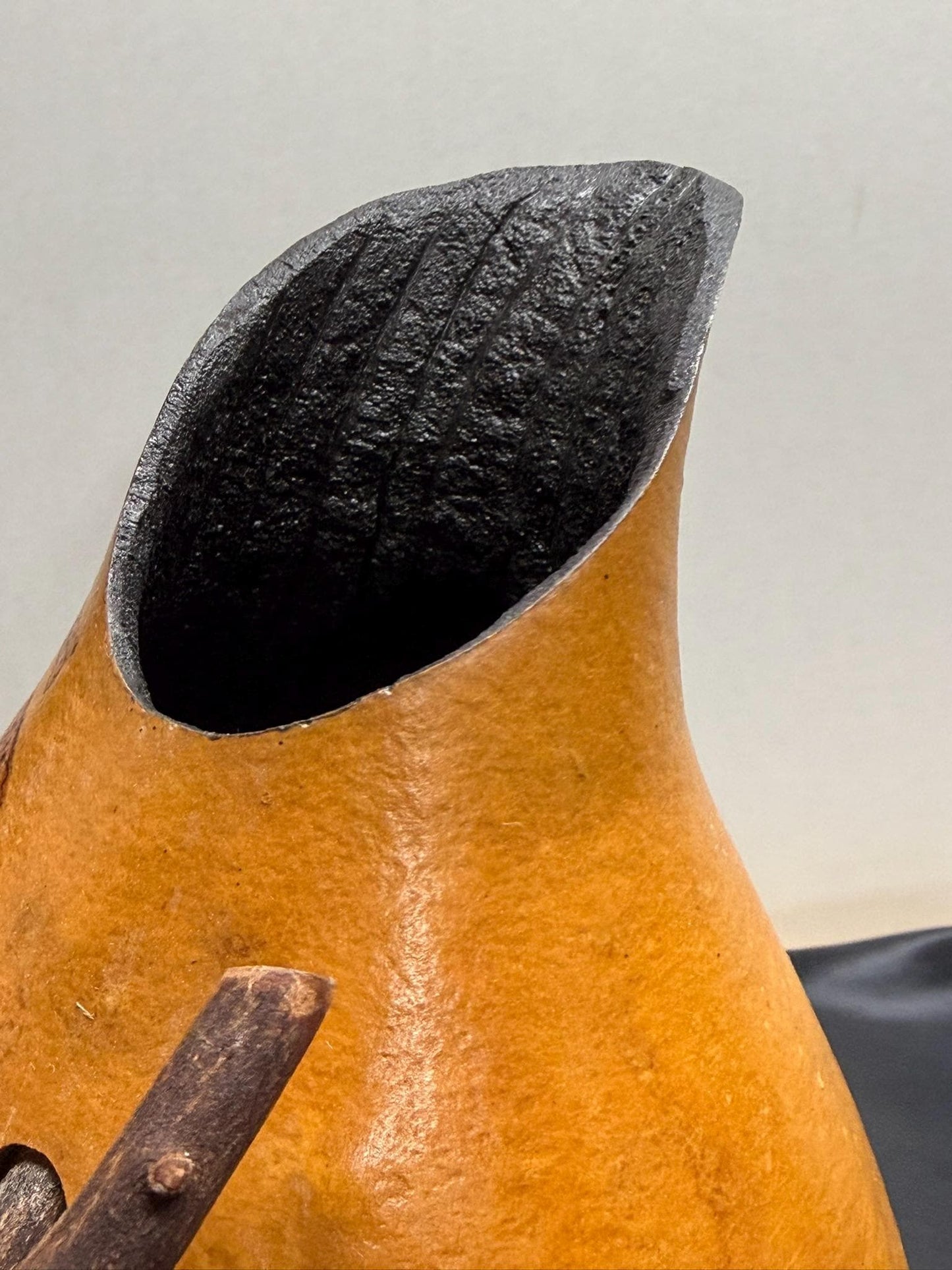 Hand-Painted Gourd Jug featuring a Southwest-Style Musician