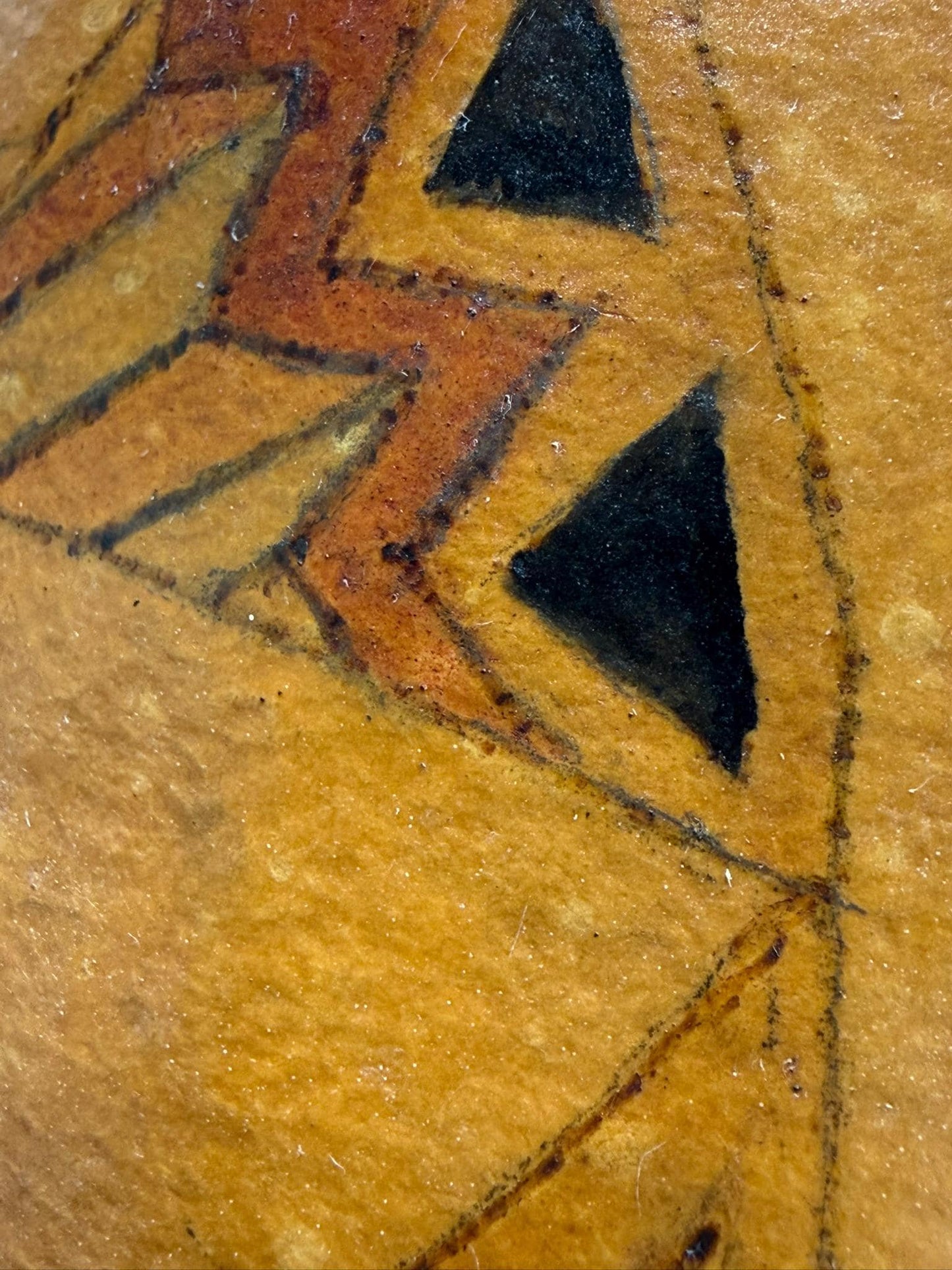 Hand-Painted Gourd Jug featuring a Southwest-Style Musician