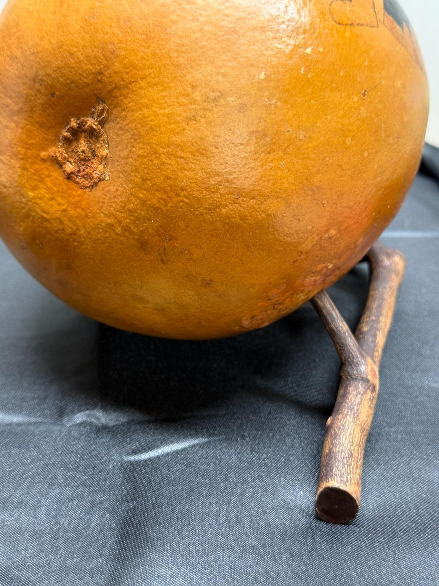 Hand-Painted Gourd Jug featuring a Southwest-Style Musician