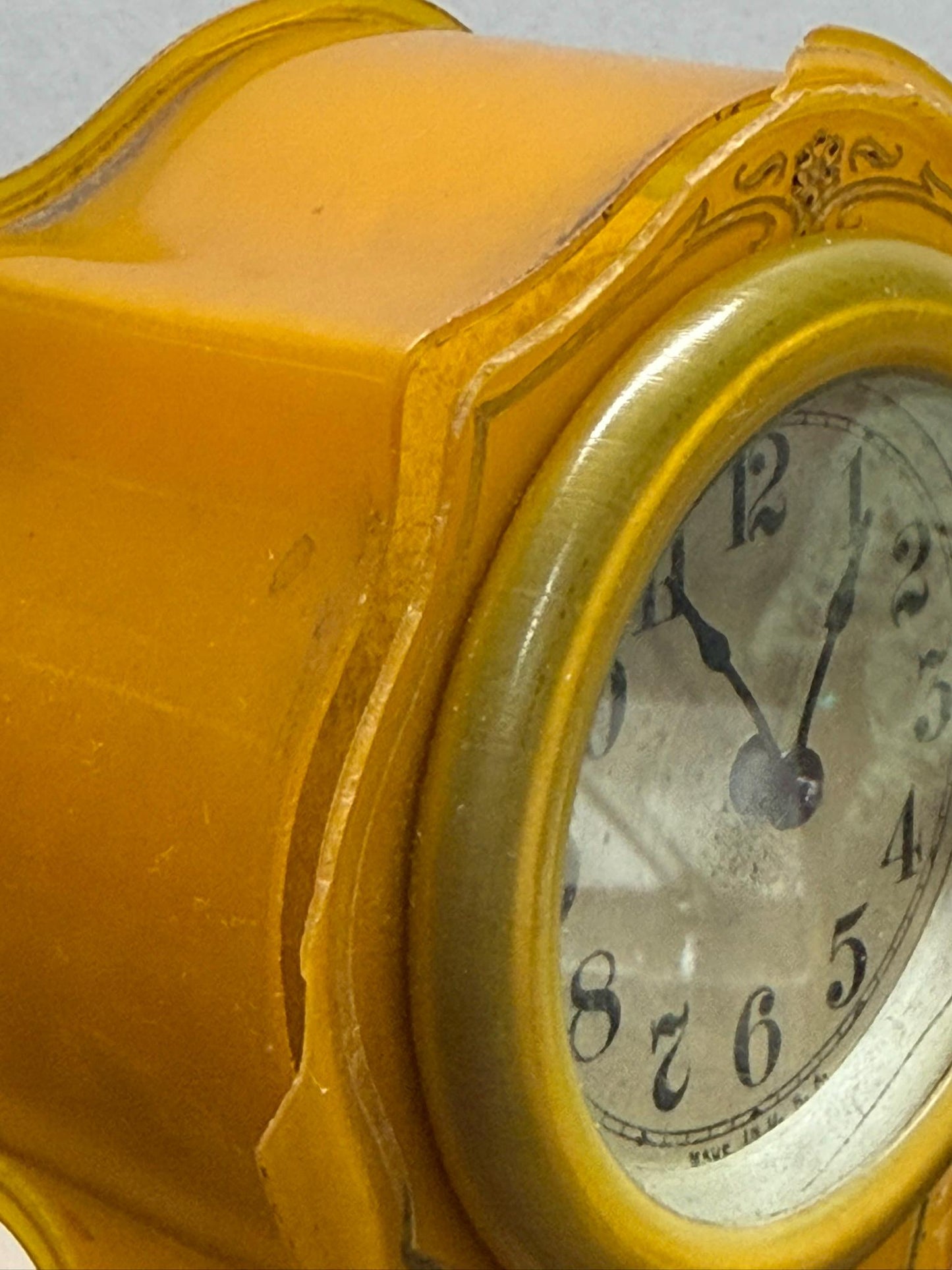 Vintage Art Deco Celluloid Dresser Set Clock