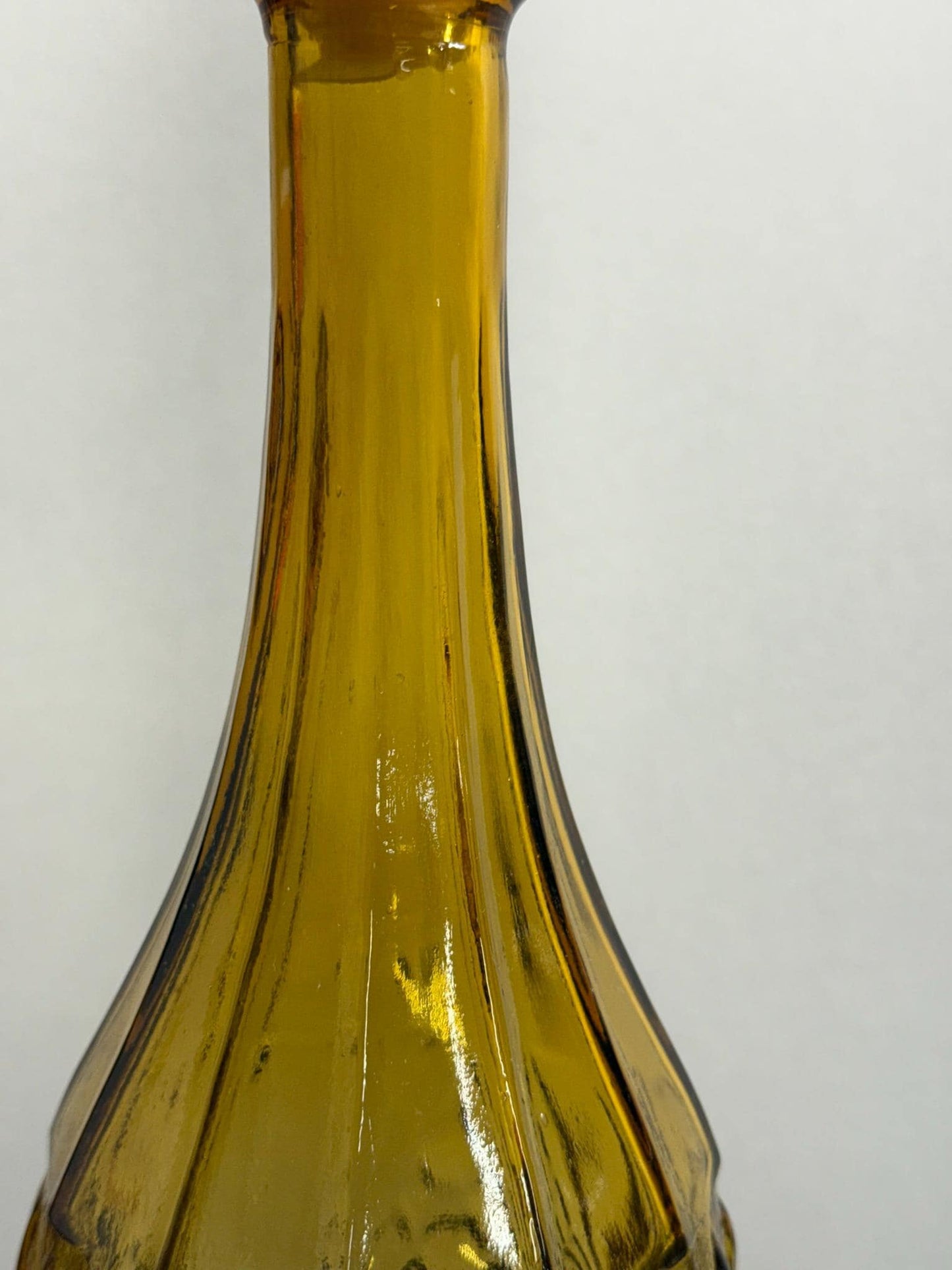 Vintage Amber Glass Genie Decanter