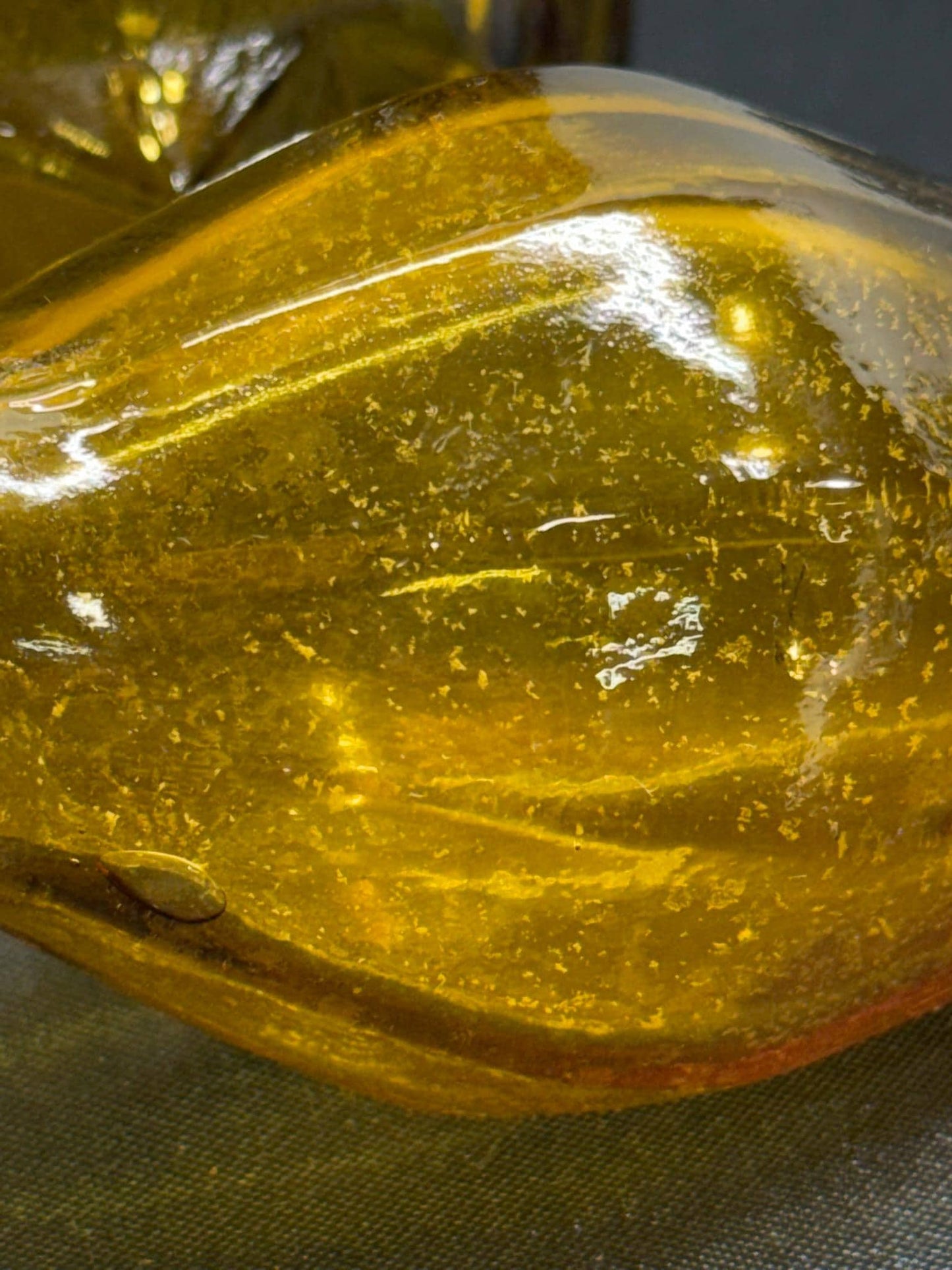 Vintage Amber Glass Genie Decanter