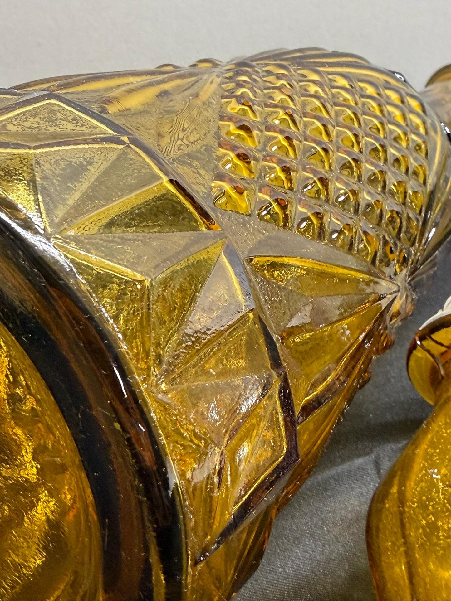 Vintage Amber Glass Genie Decanter