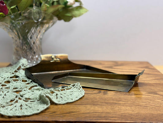 Crumber- Vintage Karnak Brass Benedict #777 Egyptian Revival Silent Butler Set