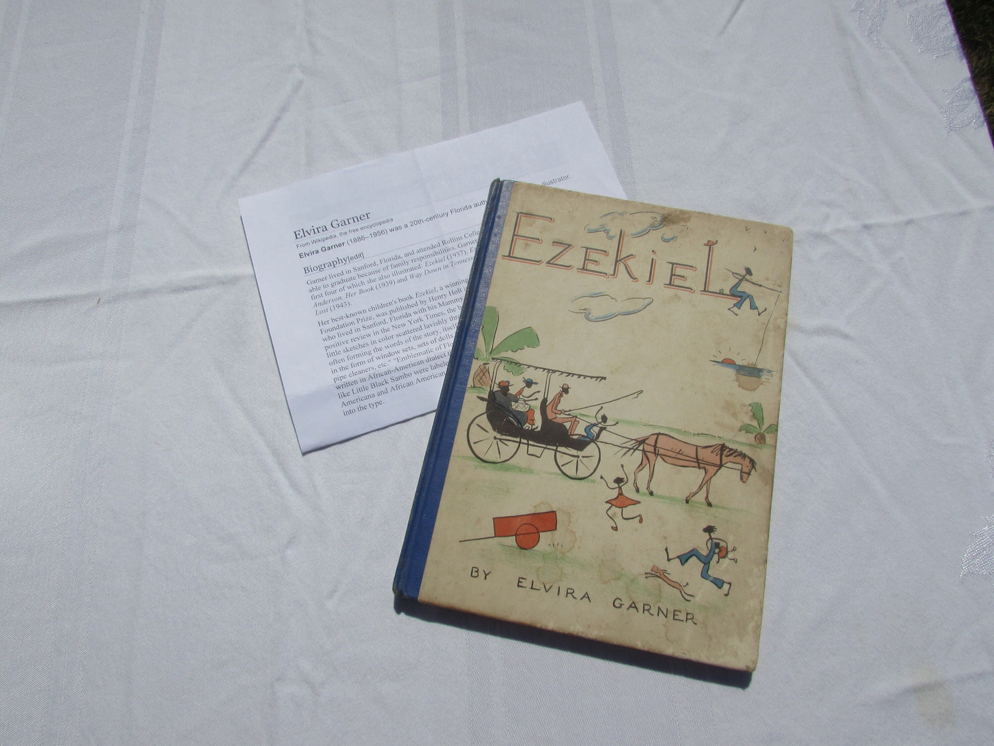 Book- Hardback Antique 1937 "Ezekiel" by Elvira Garner