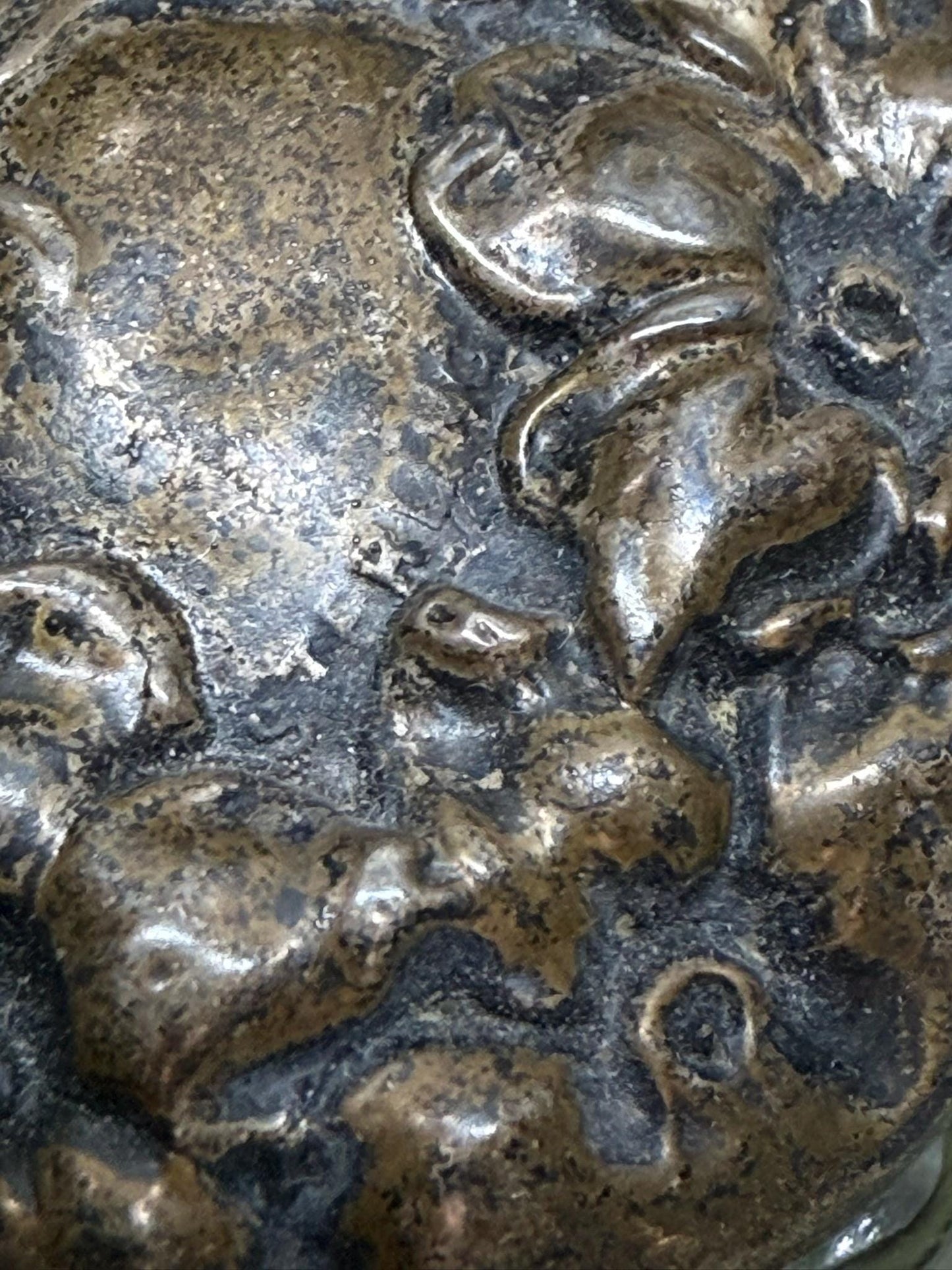 Art Nouveau Sterling Silver Repousse Vanity Jar