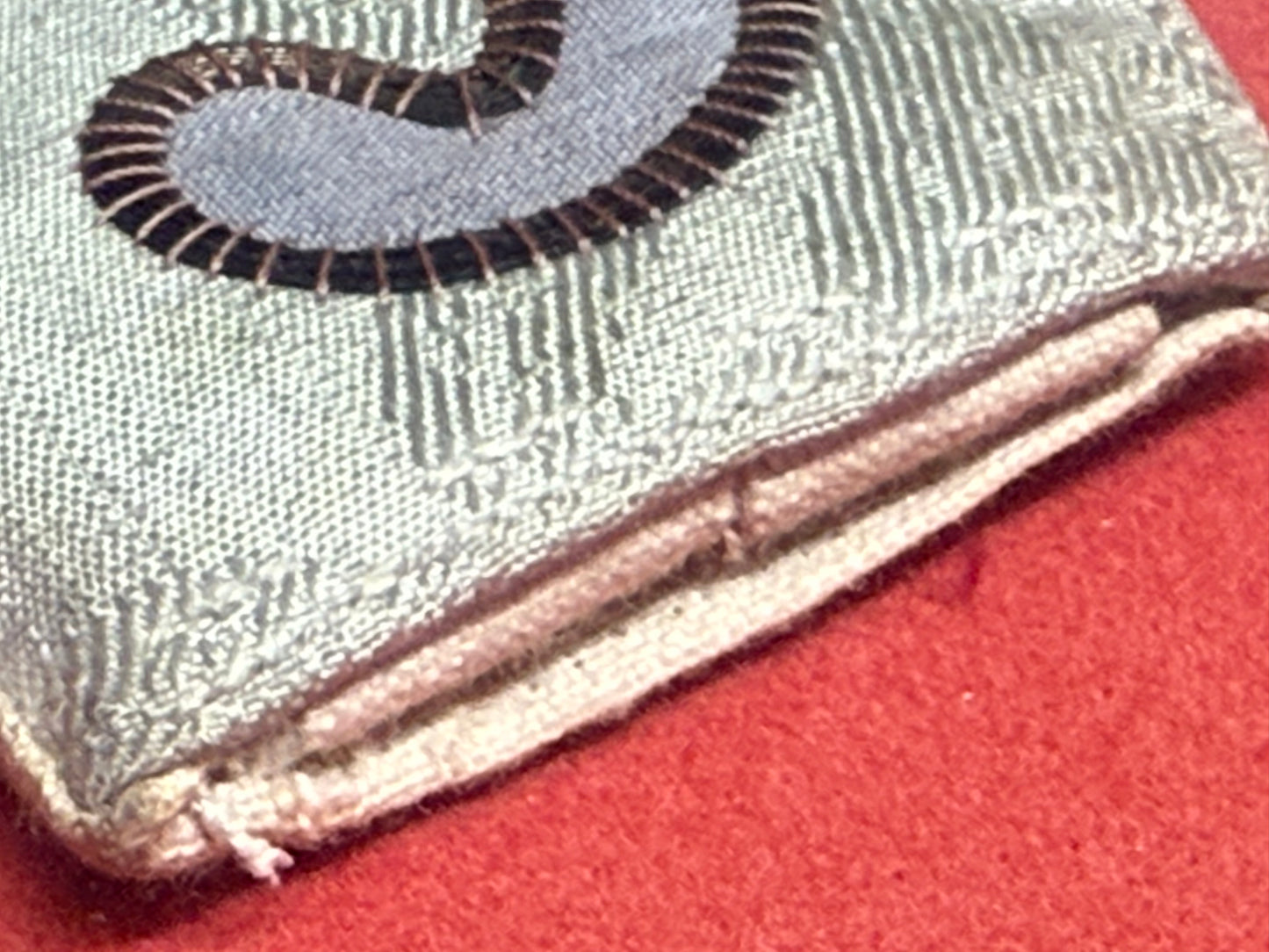 Antique Framed Chinese Embroidered Collar from the Late Qing Dynasty