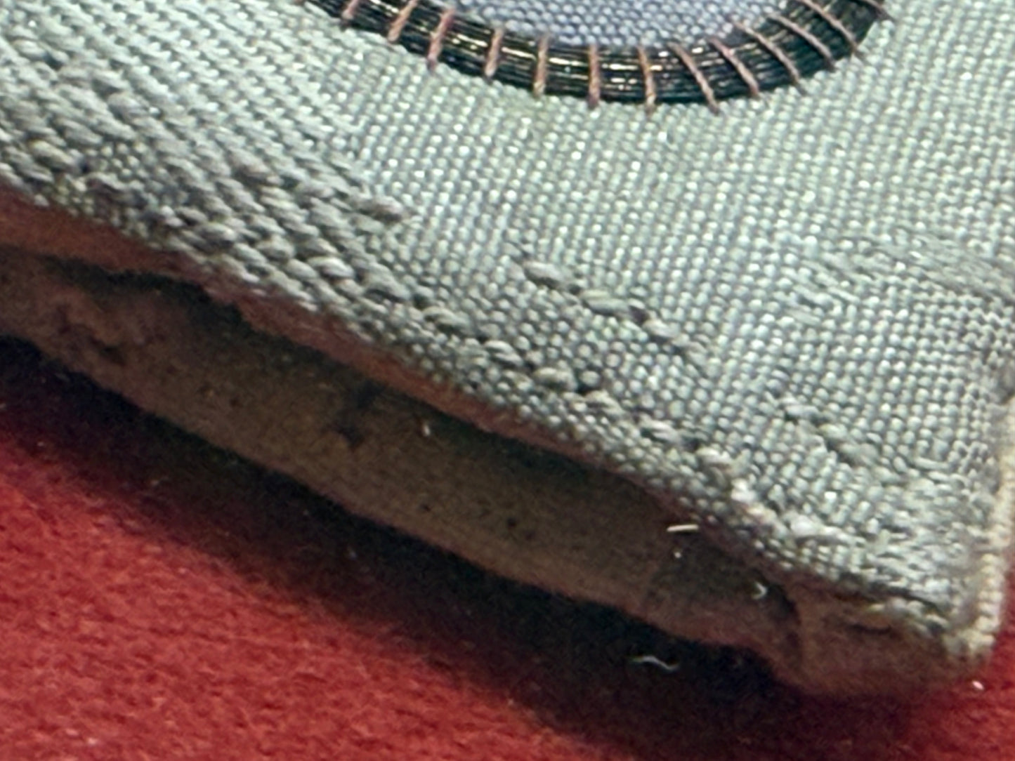 Antique Framed Chinese Embroidered Collar from the Late Qing Dynasty