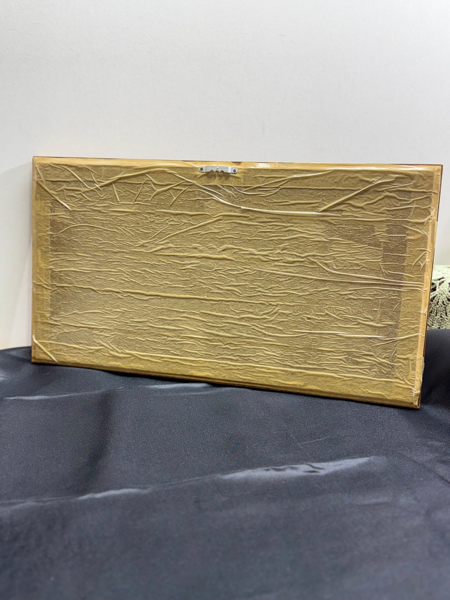 Antique Framed Chinese Embroidered Collar from the Late Qing Dynasty