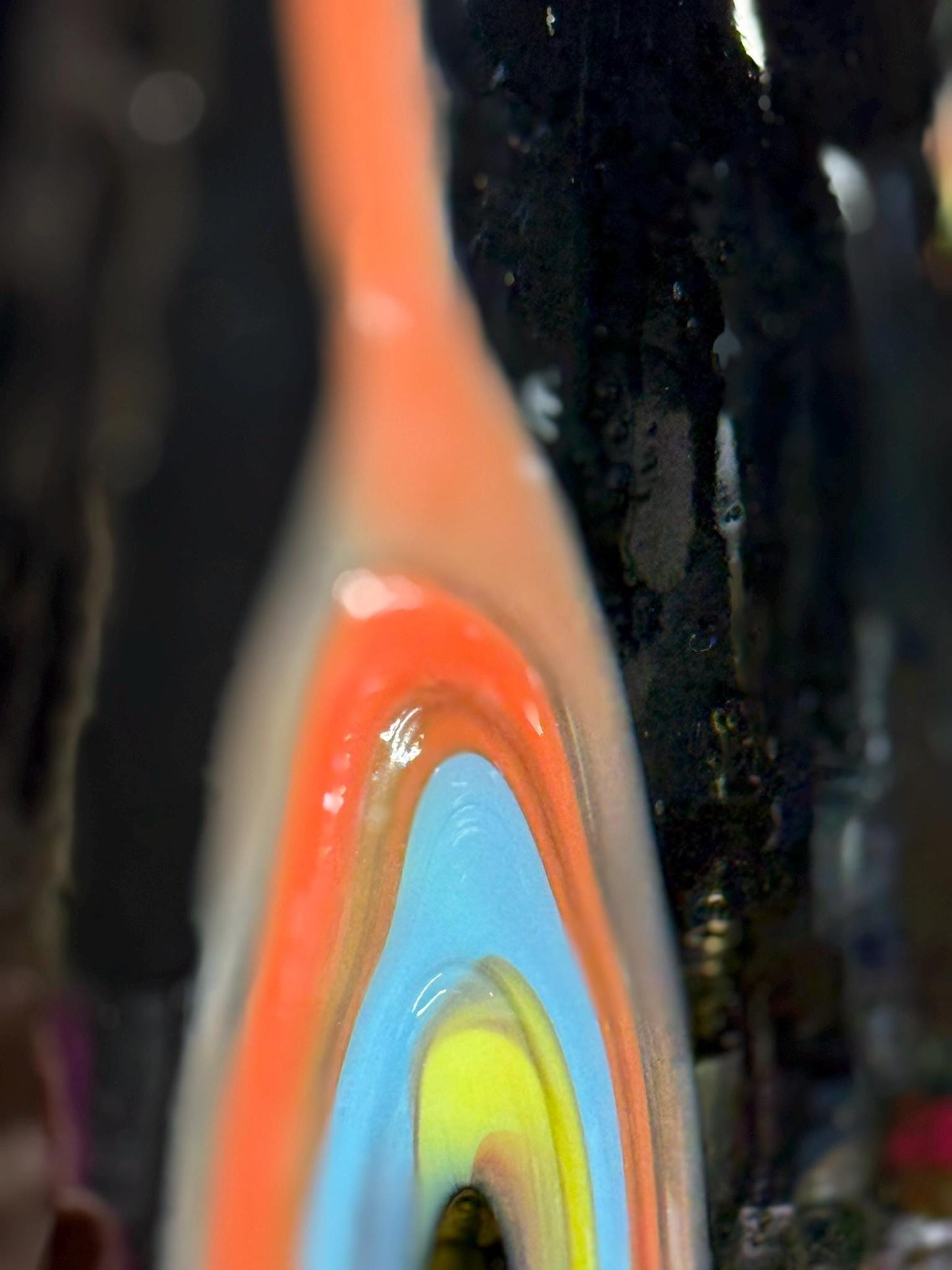 Artisan Vase- Exceptional Hand-Blown Opaque Black Vase