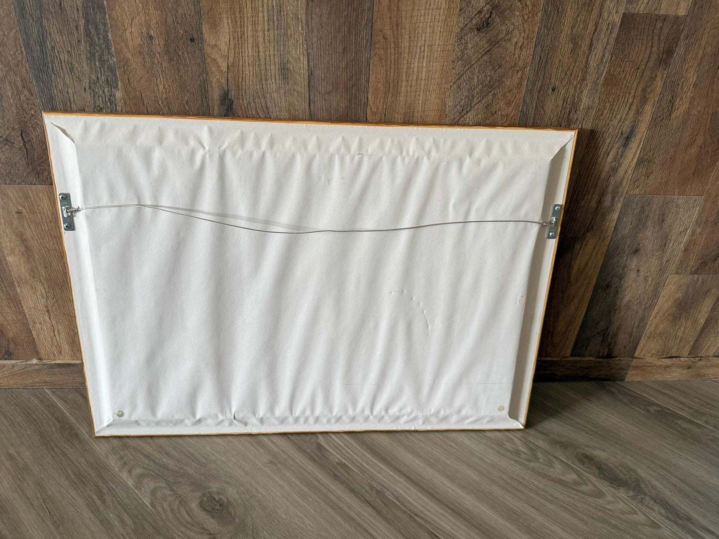 Barn Owl in Flight - oil on canvas in rustic wood frame