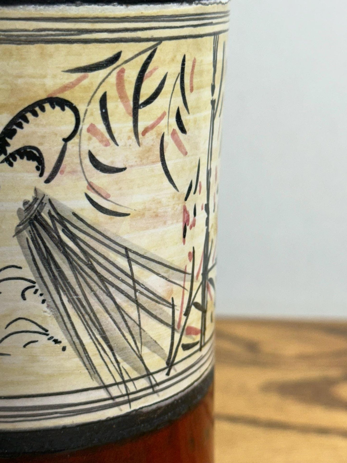 Artisan Pottery- Raymor Atomic Red Pottery Vase