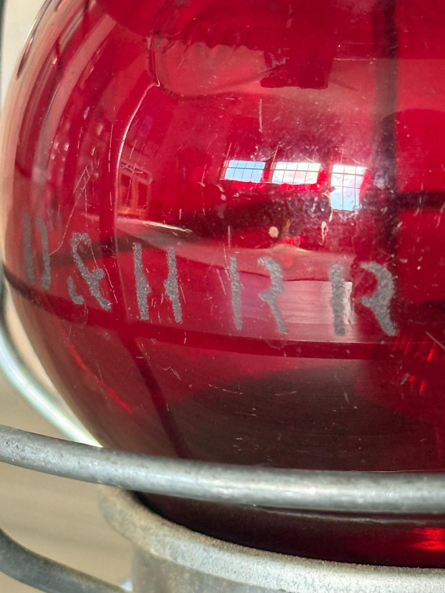 Adlake Railroad Lantern, complete with D&H RR Red Glass Globe