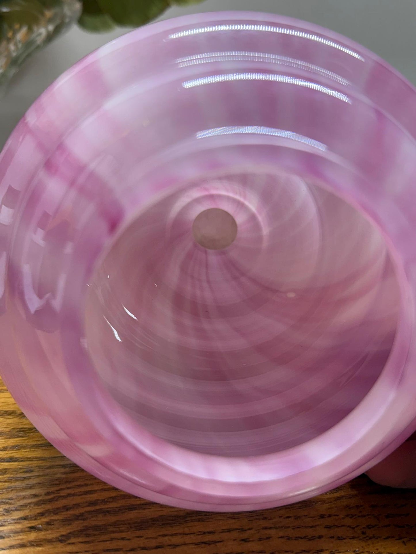 Art Deco Style Hand-Blown Beehive-Tiered Glass Vase