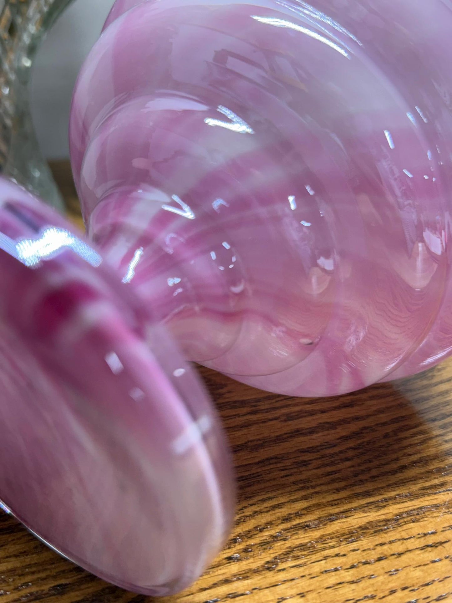 Art Deco Style Hand-Blown Beehive-Tiered Glass Vase