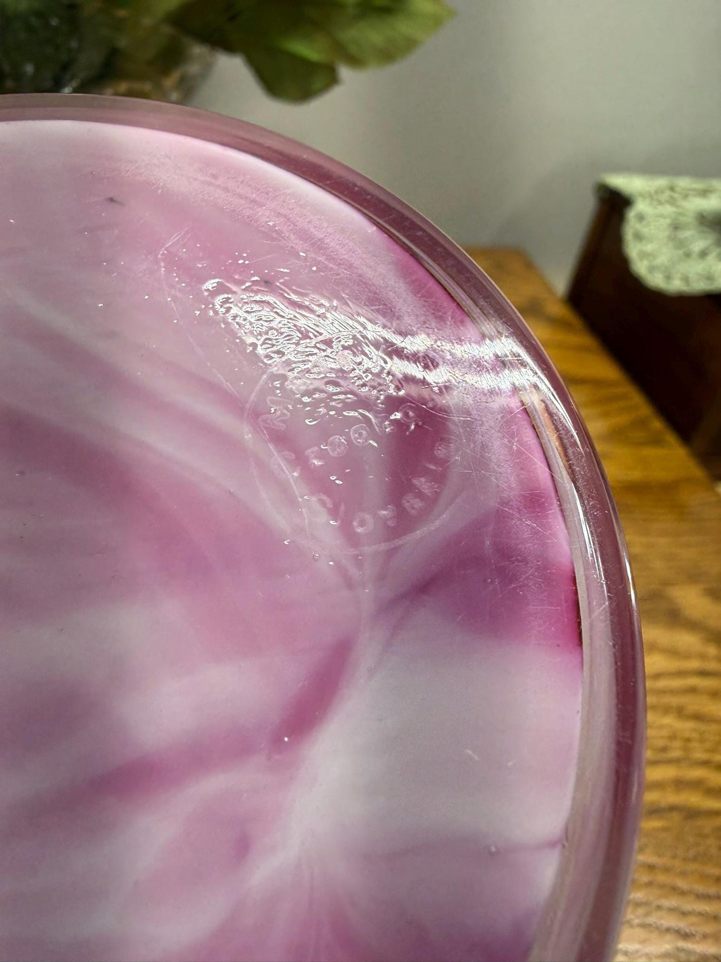 Art Deco Style Hand-Blown Beehive-Tiered Glass Vase