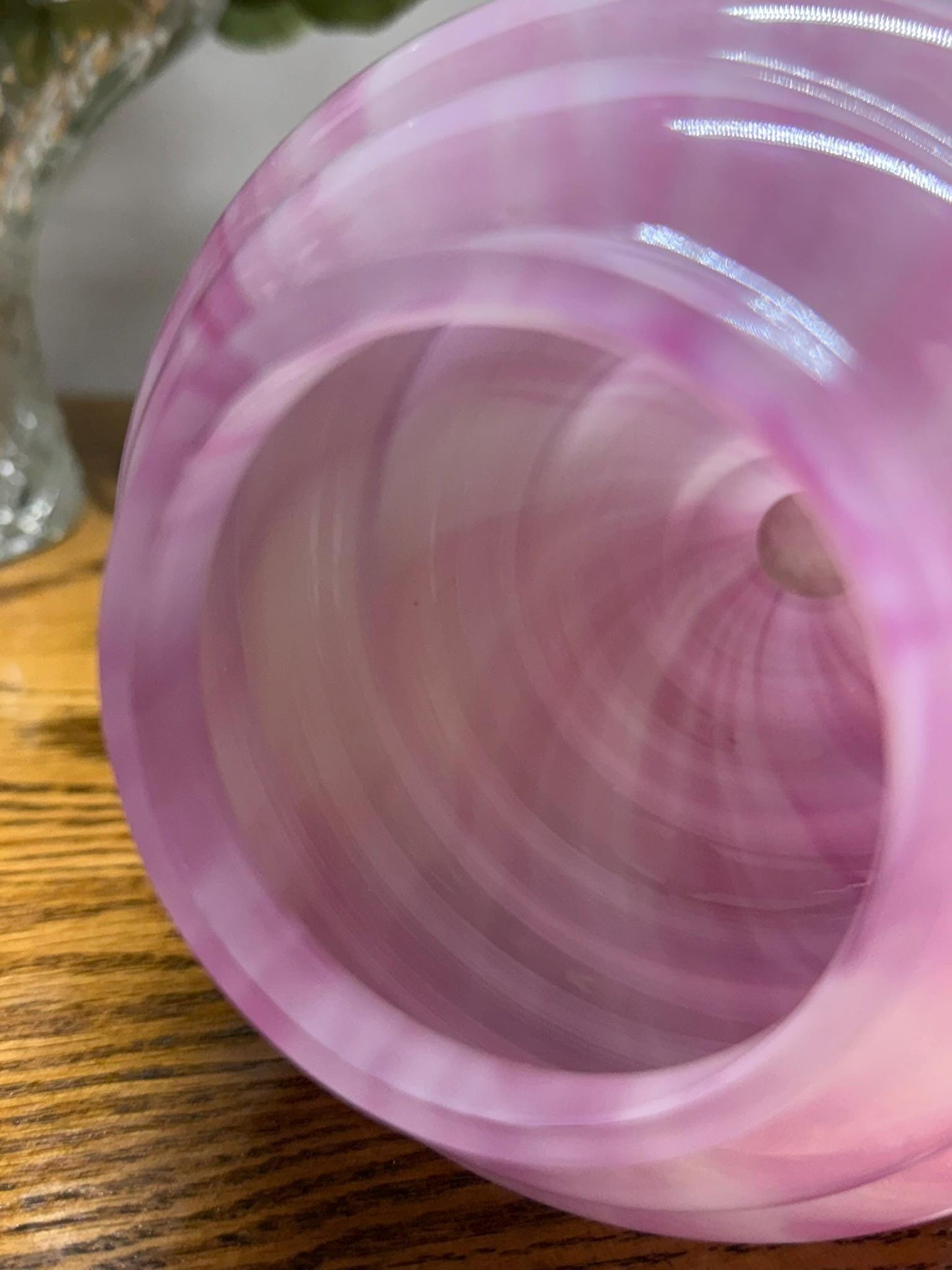 Art Deco Style Hand-Blown Beehive-Tiered Glass Vase