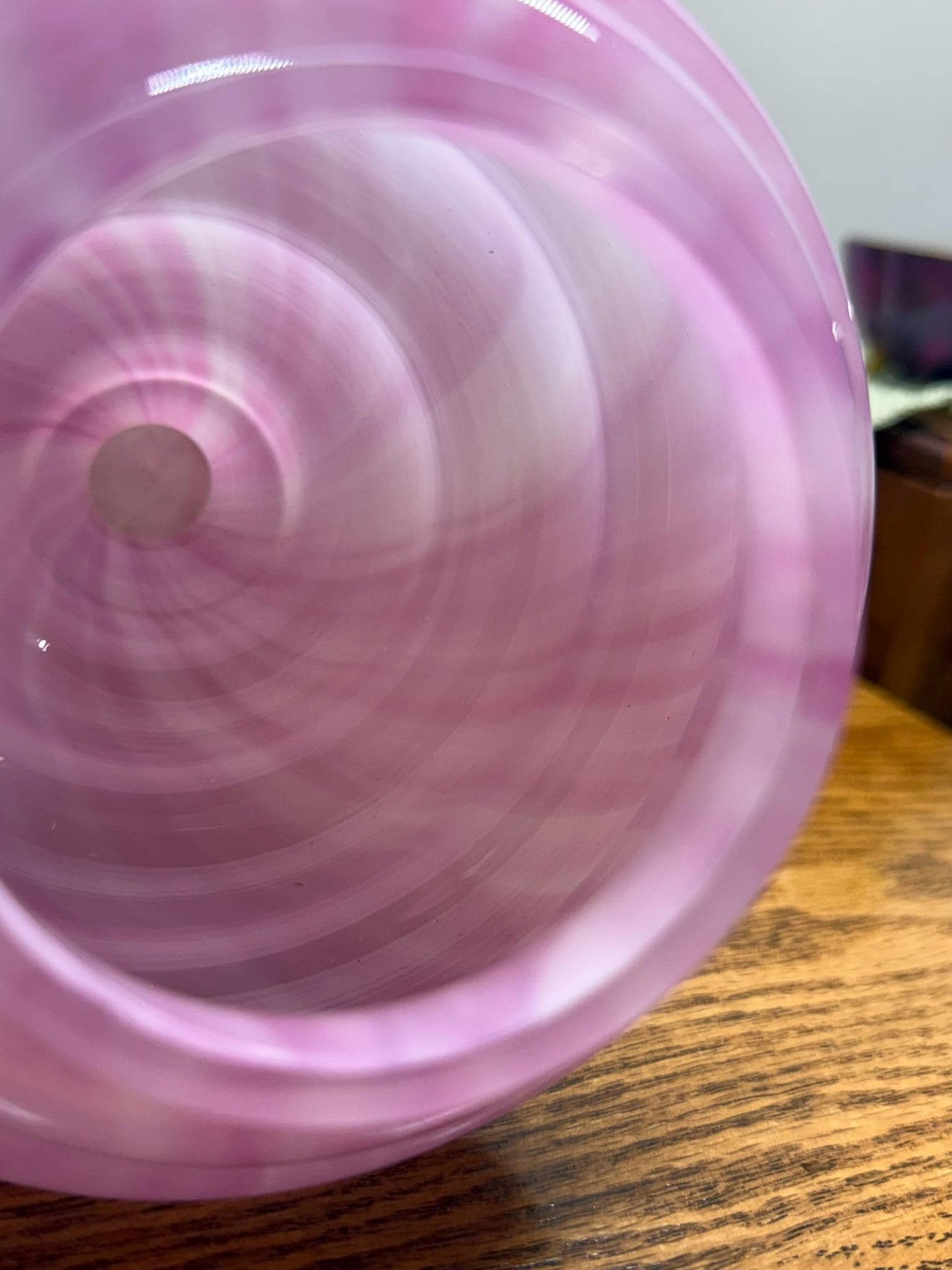 Art Deco Style Hand-Blown Beehive-Tiered Glass Vase